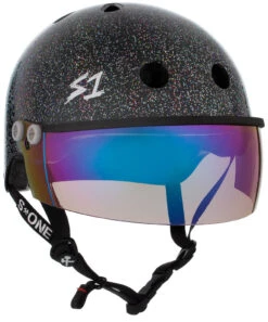 S1 Lifer Visor Helmet - Gen 2 - Black Gloss Glitter -SafeGuard Helmets Shop LiferVisor NEWBlackGlossGlitter 34 Iridium 49855.1648485761