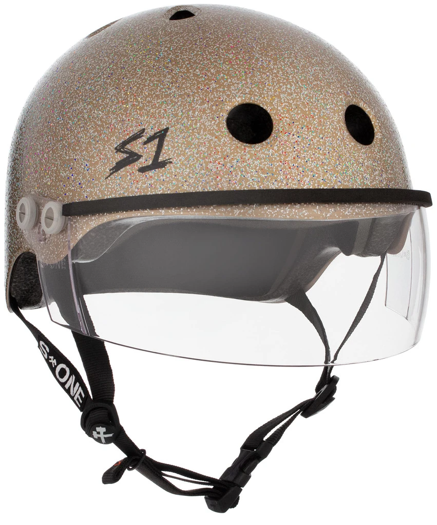 S1 Lifer Visor Helmet - Gen 2 - Gold Gloss Glitter 1 S1 Lifer Visor Helmet - Gen 2 - Gold Gloss Glitter
