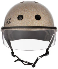 S1 Lifer Visor Helmet - Gen 2 - Gold Gloss Glitter 15 S1 Lifer Visor Helmet - Gen 2 - Gold Gloss Glitter -SafeGuard Helmets Shop LiferVisor NEWGoldGlitter Clear Front 04851.1637016473
