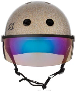 S1 Lifer Visor Helmet - Gen 2 - Gold Gloss Glitter 17 S1 Lifer Visor Helmet - Gen 2 - Gold Gloss Glitter -SafeGuard Helmets Shop LiferVisor NEWGoldGlitter Iridium Front 44269.1637016389
