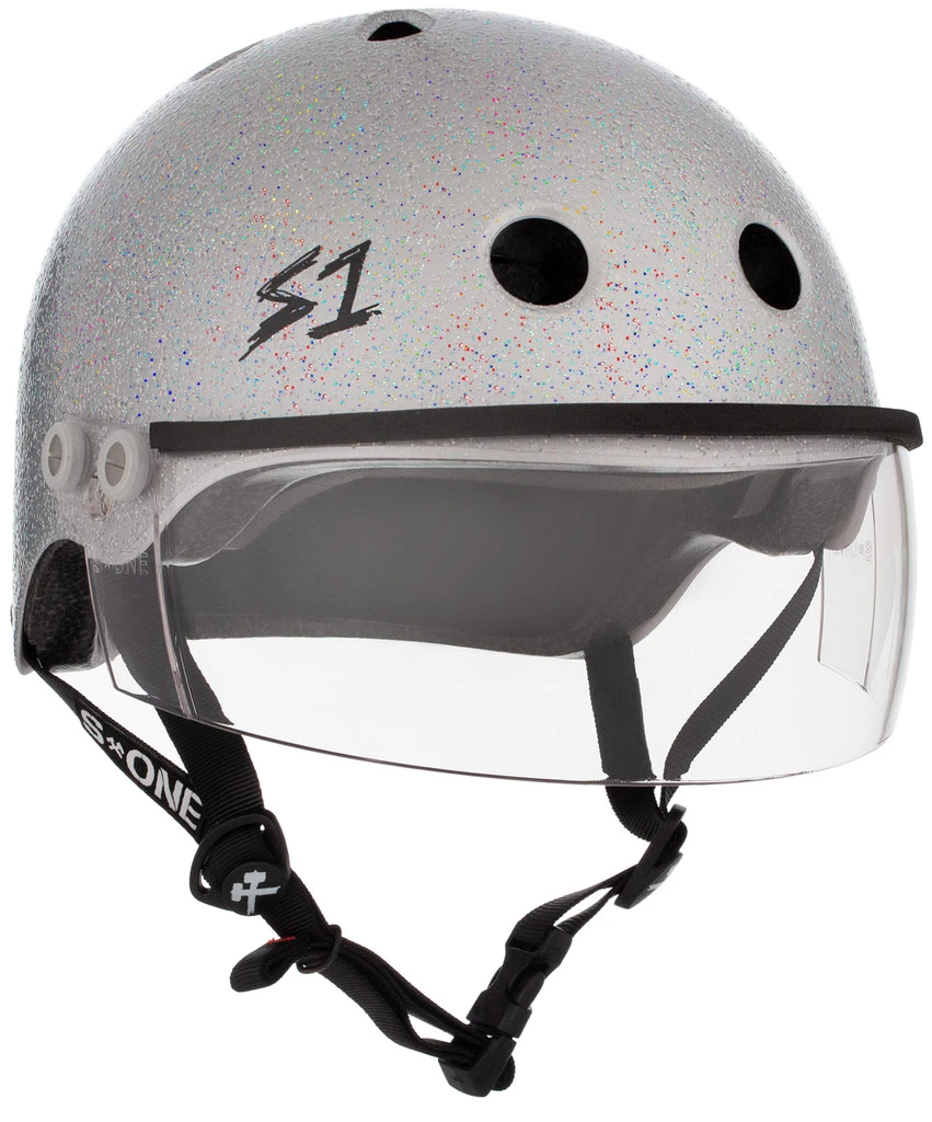 S1 Lifer Visor Helmet - Gen 2 - Silver Gloss Glitter 1 S1 Lifer Visor Helmet - Gen 2 - Silver Gloss Glitter