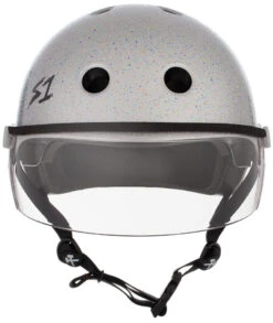 S1 Lifer Visor Helmet - Gen 2 - Silver Gloss Glitter 15 S1 Lifer Visor Helmet - Gen 2 - Silver Gloss Glitter -SafeGuard Helmets Shop LiferVisor NEWSilverGlitter Clear Front 33132.1637015916