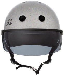 S1 Lifer Visor Helmet - Gen 2 - Silver Gloss Glitter 16 S1 Lifer Visor Helmet - Gen 2 - Silver Gloss Glitter -SafeGuard Helmets Shop LiferVisor NEWSilverGlitter Tint Front 02391.1637015911