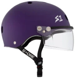 S1 Lifer Visor Helmet - Gen 2 - Purple Matte 12 S1 Lifer Visor Helmet - Gen 2 - Purple Matte -SafeGuard Helmets Shop LiferVisor NEW PurpleMatte Clear Side 16389.1637015367