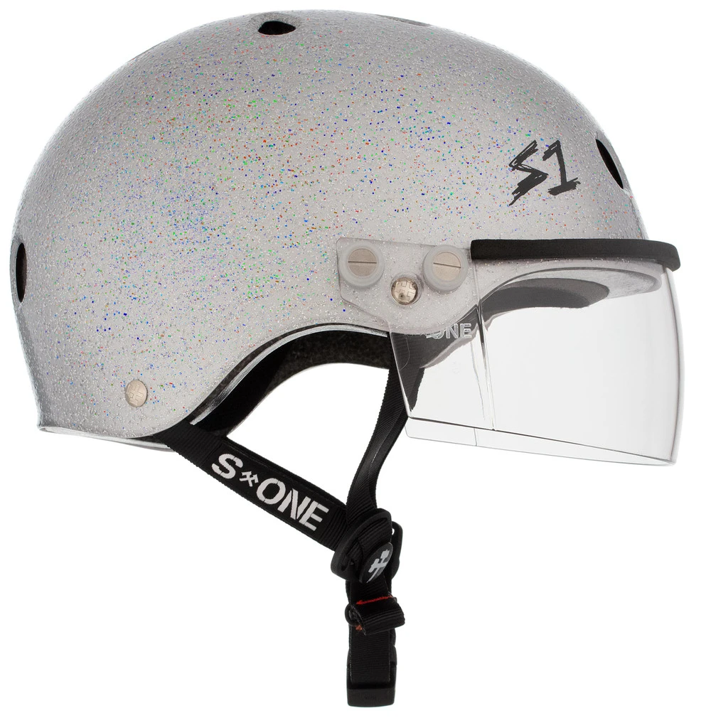 S1 Lifer Visor Helmet - Gen 2 - Silver Gloss Glitter 4 S1 Lifer Visor Helmet - Gen 2 - Silver Gloss Glitter - Image 4
