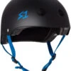 S1 Lifer Helmet - Black Matte W/ Cyan Straps