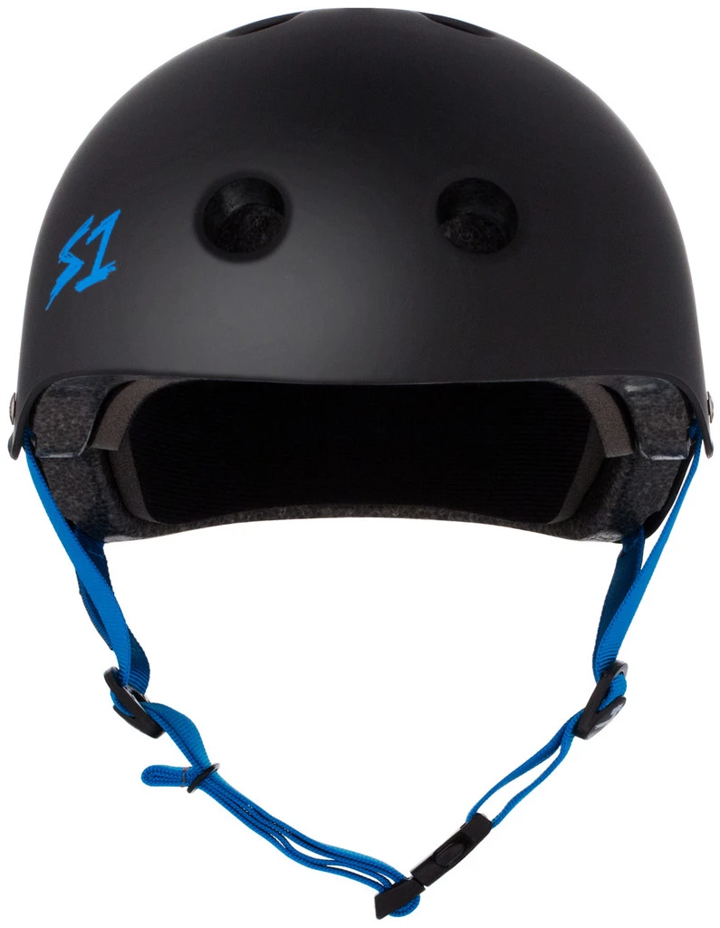 S1 Lifer Helmet - Black Matte W/ Cyan Straps 3 S1 Lifer Helmet - Black Matte W/ Cyan Straps - Image 3
