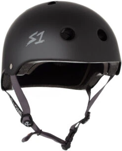 S1 Lifer Helmet - Black Matte W/ Grey Straps