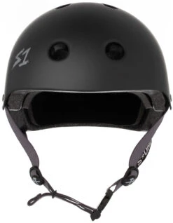 S1 Lifer Helmet - Black Matte W/ Grey Straps 5 S1 Lifer Helmet - Black Matte W/ Grey Straps -SafeGuard Helmets Shop Lifer BlackMatteGreyStrap Front 81721.1685582255 3