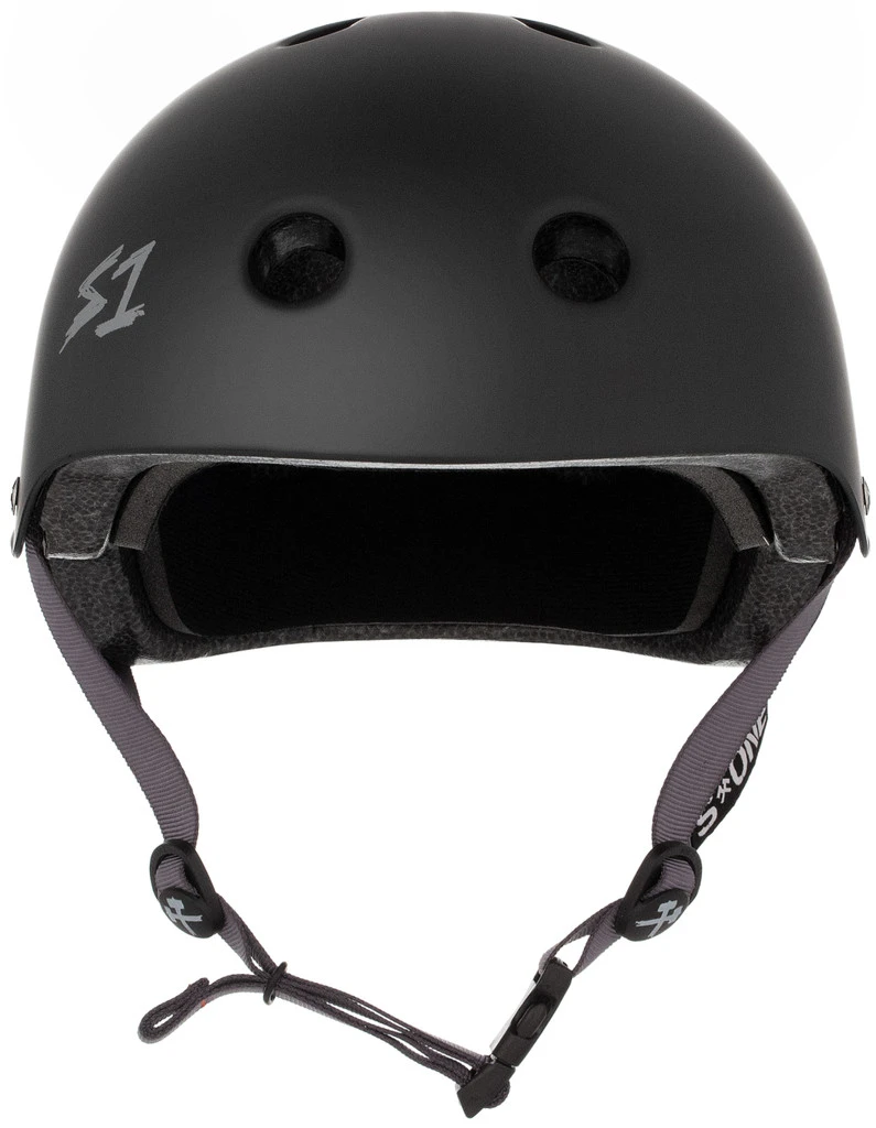 S1 Lifer Helmet - Black Matte W/ Grey Straps 3 S1 Lifer Helmet - Black Matte W/ Grey Straps - Image 3