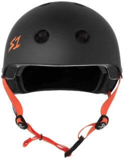 S1 Lifer Helmet - Black Matte W/ Orange Straps 5 S1 Lifer Helmet - Black Matte W/ Orange Straps -SafeGuard Helmets Shop Lifer BlackMatteOrangeStrap Front 62344.1659467663 1