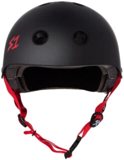 S1 Lifer Helmet - Black Matte W/ Red Straps 8 S1 Lifer Helmet - Black Matte W/ Red Straps -SafeGuard Helmets Shop Lifer BlackMatteRedStrap Front 10416.1682374932 1