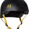 S1 Lifer Helmet - Black Matte W/ Yellow Straps