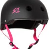 S1 Lifer Helmet - Black Matte W/ Pink Straps