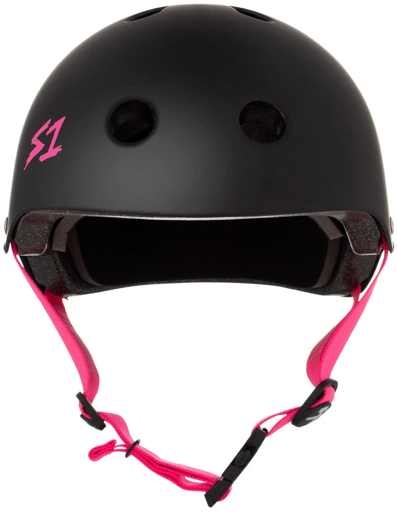 S1 Lifer Helmet - Black Matte W/ Pink Straps 3 S1 Lifer Helmet - Black Matte W/ Pink Straps - Image 3