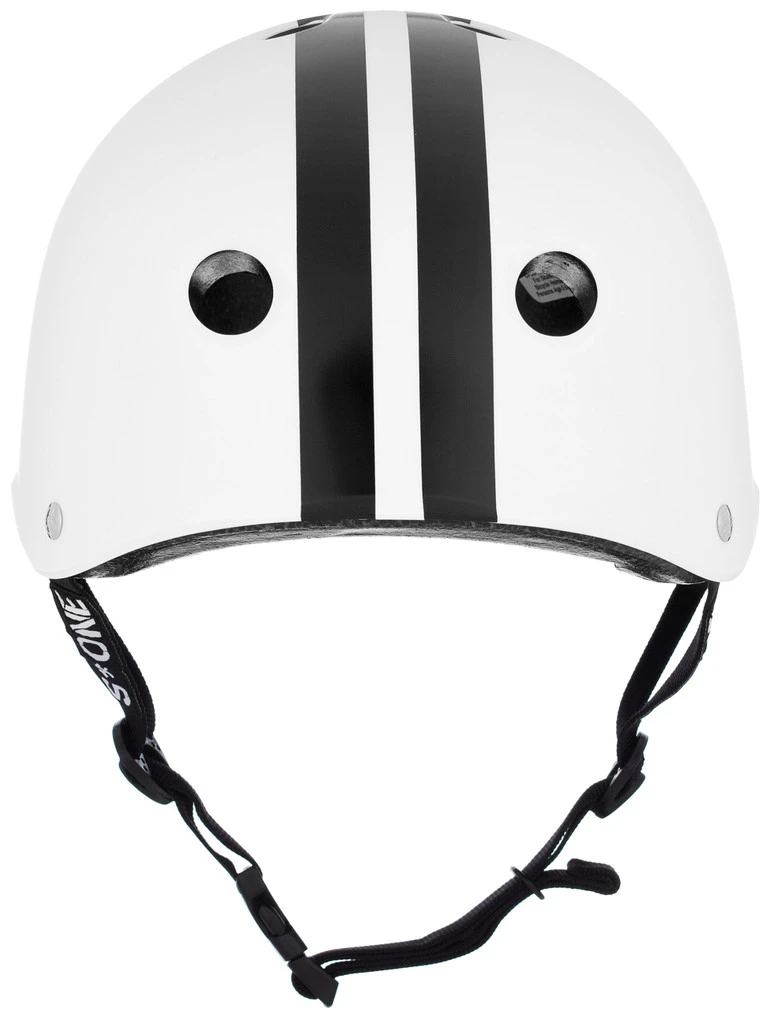 S1 Lifer Helmet - White Gloss W/ Black Stripes 4 S1 Lifer Helmet - White Gloss W/ Black Stripes - Image 4
