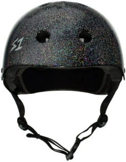 S1 Mega Lifer Helmet - Black Gloss Glitter 6 S1 Mega Lifer Helmet - Black Gloss Glitter -SafeGuard Helmets Shop Mega BlackGlossGlitter Front 14222.1681156124 1