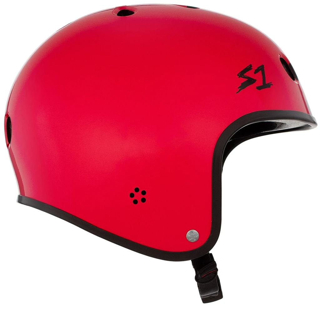 S1 Retro Lifer Helmet - Red Gloss W Checkers 3 S1 Retro Lifer Helmet - Red Gloss W Checkers - Image 3