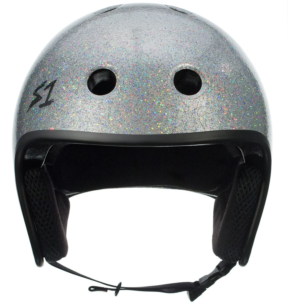 S1 Retro Lifer Helmet - Silver Gloss Glitter 3 S1 Retro Lifer Helmet - Silver Gloss Glitter - Image 3