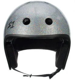 S1 Retro Lifer Helmet - Silver Gloss Glitter -SafeGuard Helmets Shop Retro SilverGlossGlitter Front 15315.1648753248 3