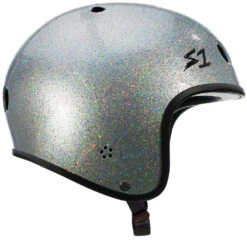 S1 Retro Lifer Helmet - Silver Gloss Glitter