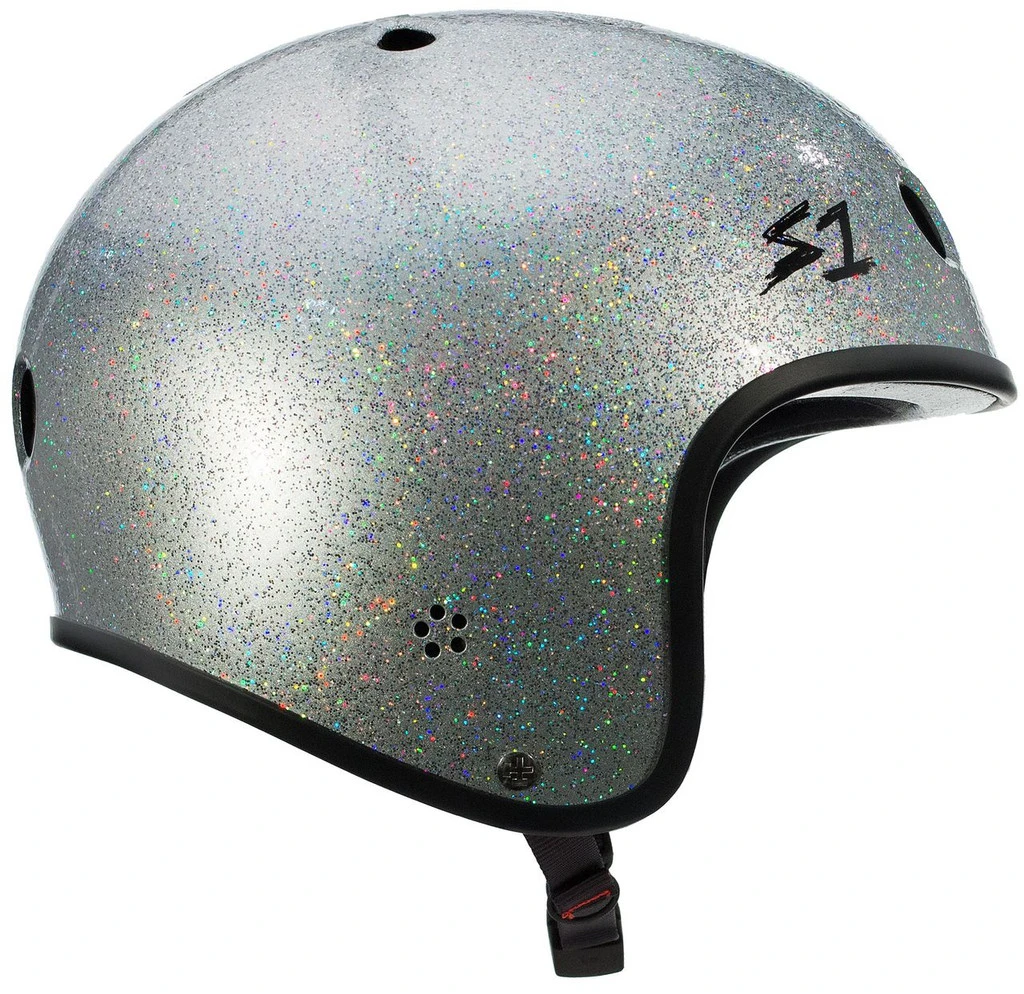 S1 Retro Lifer Helmet - Silver Gloss Glitter 1 S1 Retro Lifer Helmet - Silver Gloss Glitter