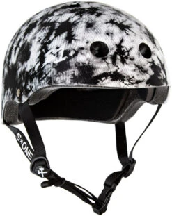 S1 Lifer Helmet - Black And White Tie-Dye Matte