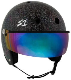 S1 Retro Lifer E-Helmet - Black Gloss Glitter 20 S1 Retro Lifer E-Helmet - Black Gloss Glitter -SafeGuard Helmets Shop S1 Retro Lifer E Helmet Black Glitter 34 Iridium Visor Cropped 30077.1685152897 2