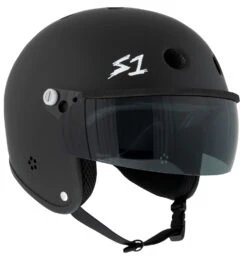 S1 Retro Lifer E-Helmet - Black Matte -SafeGuard Helmets Shop S1 Retro Lifer E Helmet Black Matte Visor Tint 34 Darkened 33738.1685581835 3